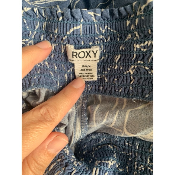 Roxy Floral Pants High Slit Women’s Size Medium - Picture 4 of 4